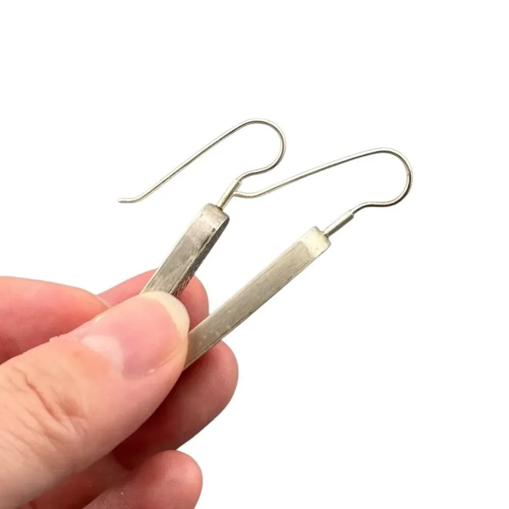 NEW Sterling Silver 3D Textured Earrings
